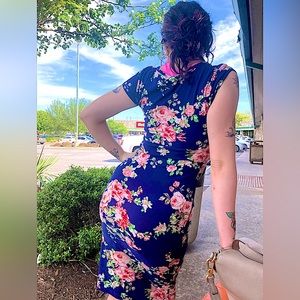 Floral bodycon dress
